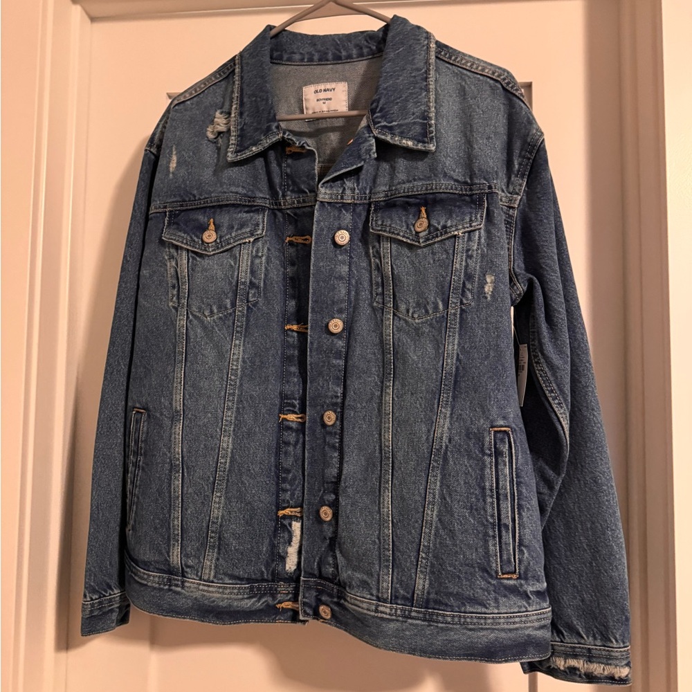 NWT Old Navy Distressed Boyfriend Jean Jacket